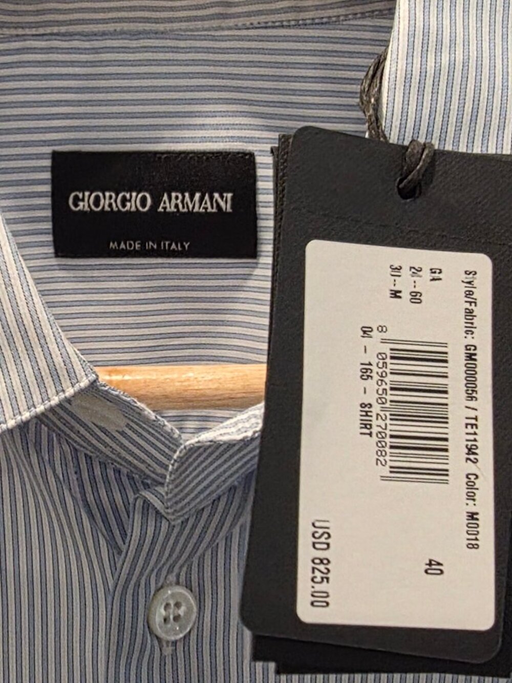 Giorgio Armani Men's Shirt - New w/ Tags - Size 40 - Made in Italy